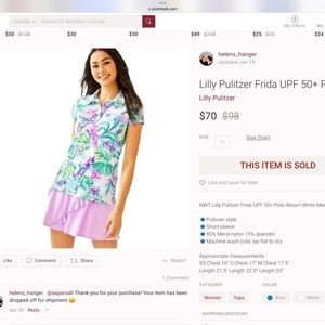 Lilly Pulitzer Frida UPF 50+ Polo Resort White